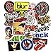 Cool Rock Punk Music Band Vinyl Laptop Stickers Car Skateboard Motorcycle Bicycle Luggage Guitar Bike Decal 52pcs Pack