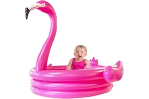 COCONUT FLOAT Pink Flamingo Inflatable Kid Pool, 48" Baby - Kids Blow Up Pools for Summer Outdoor Kid Swimming Toys for Boys & Girls Play Center Kiddy Inflatable Outdoor Swimming Pool for Toddler 1-3