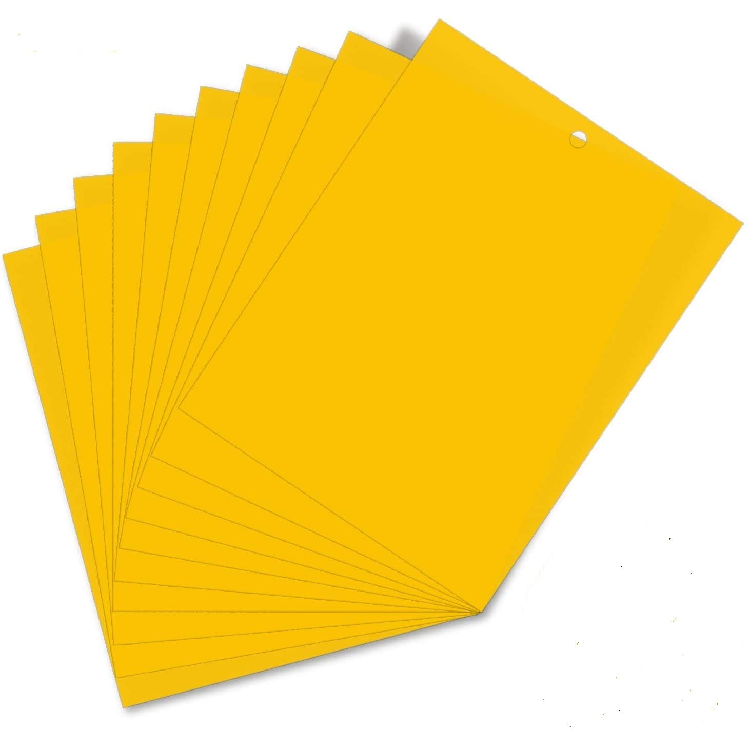 HellDoler Yellow Sticky Traps,50 Pieces 15cm x 20cm Dual-Sided Sticky Fly Trap Paper for Flying Plant Insect with Twist Ties (50PCS)