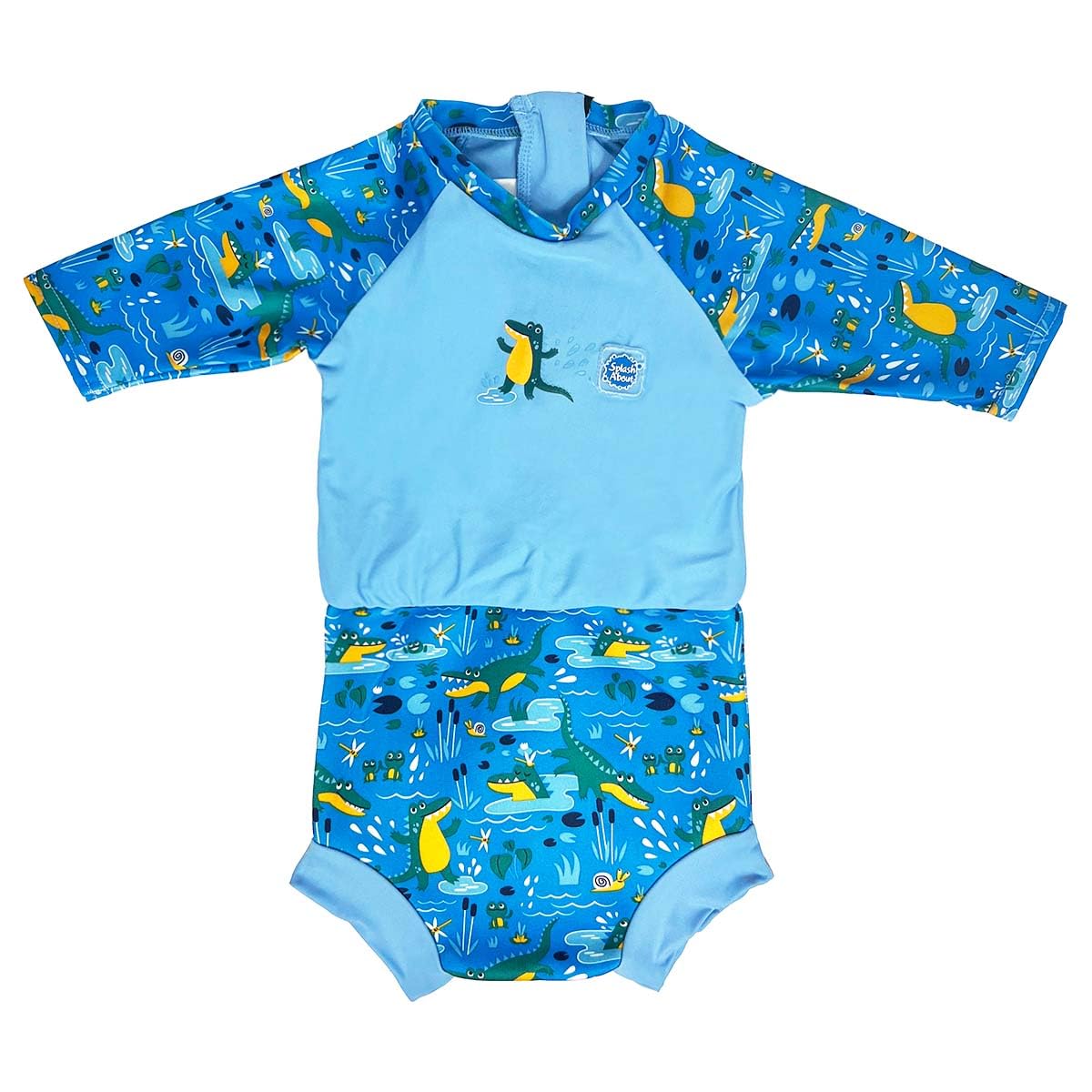 Splash About Happy Nappy Sunsuit Crocodile Swamp 6-14 Months