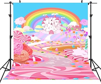 Amazon Com Sscsts 6x6ft Pink Candy Castle Photography Backdrops