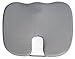 Deluxe Home Coccyx Seat Cushion for Office Chairs, Travel in Car or Airplane Orthopedic Memory Foam Pillow Chair Pad for Tailbone Pain, Back Pain and Sciatica Relief (Grey)
