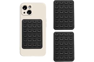 Silicone Suction Phone Case Adhesive Mount 2.16″x 3.14″,3Pcs (Black)