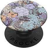 Periwinkle Floral Wildflowers Pattern Graphic PopSockets Adhesive PopGrip