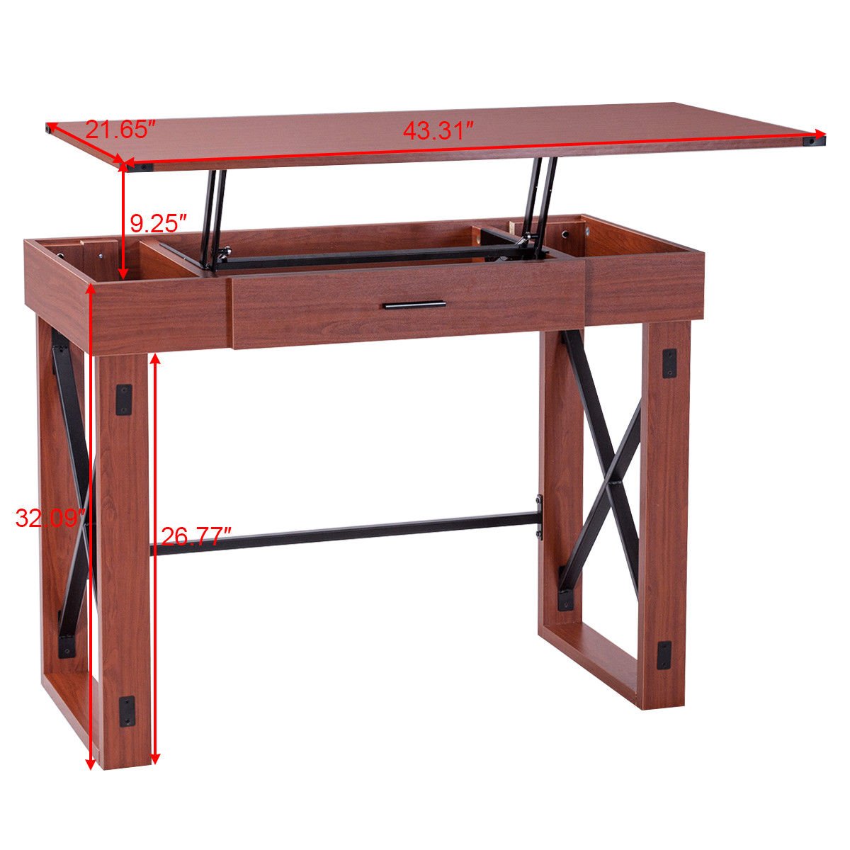 COLIBROXLift Top Computer Desk PC Laptop Table Writing Study