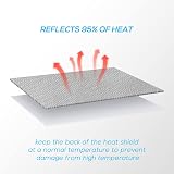 FLASLD Aluminized Heat Shield Mat 12 x 24 Adhesive Backed Fiberglass Reflective view 3
