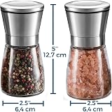 WINSHEA Stainless Steel Salt & Pepper Grinder Set, Adjustable Coarseness view 7