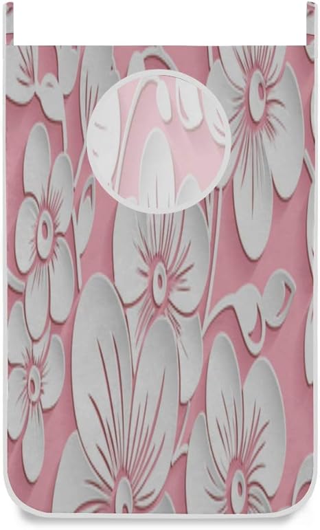 MBVFD Cesto de Ropa Infantil Blanco Rosa Flor de Cerezo Cesto de Ropa