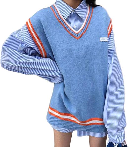 Amazon ンーセンー ｖネックニット レディース ニットベスト ゆったり ショート ベスト ニットインナー カジュアル 袖なし ニット グリーン F ベスト 通販