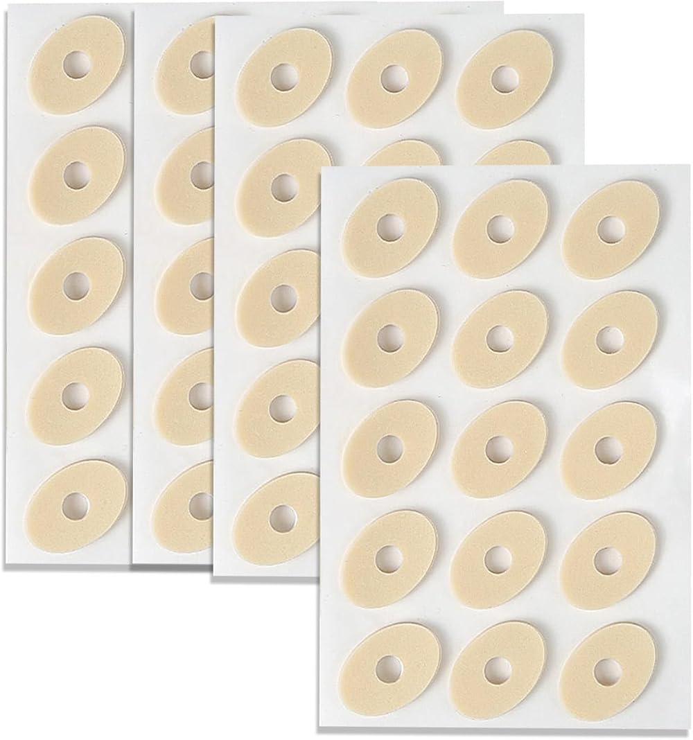 jeufun 60pcs Corn Cushions Self Adhesive Toe Pads Foot Care Callus Oval