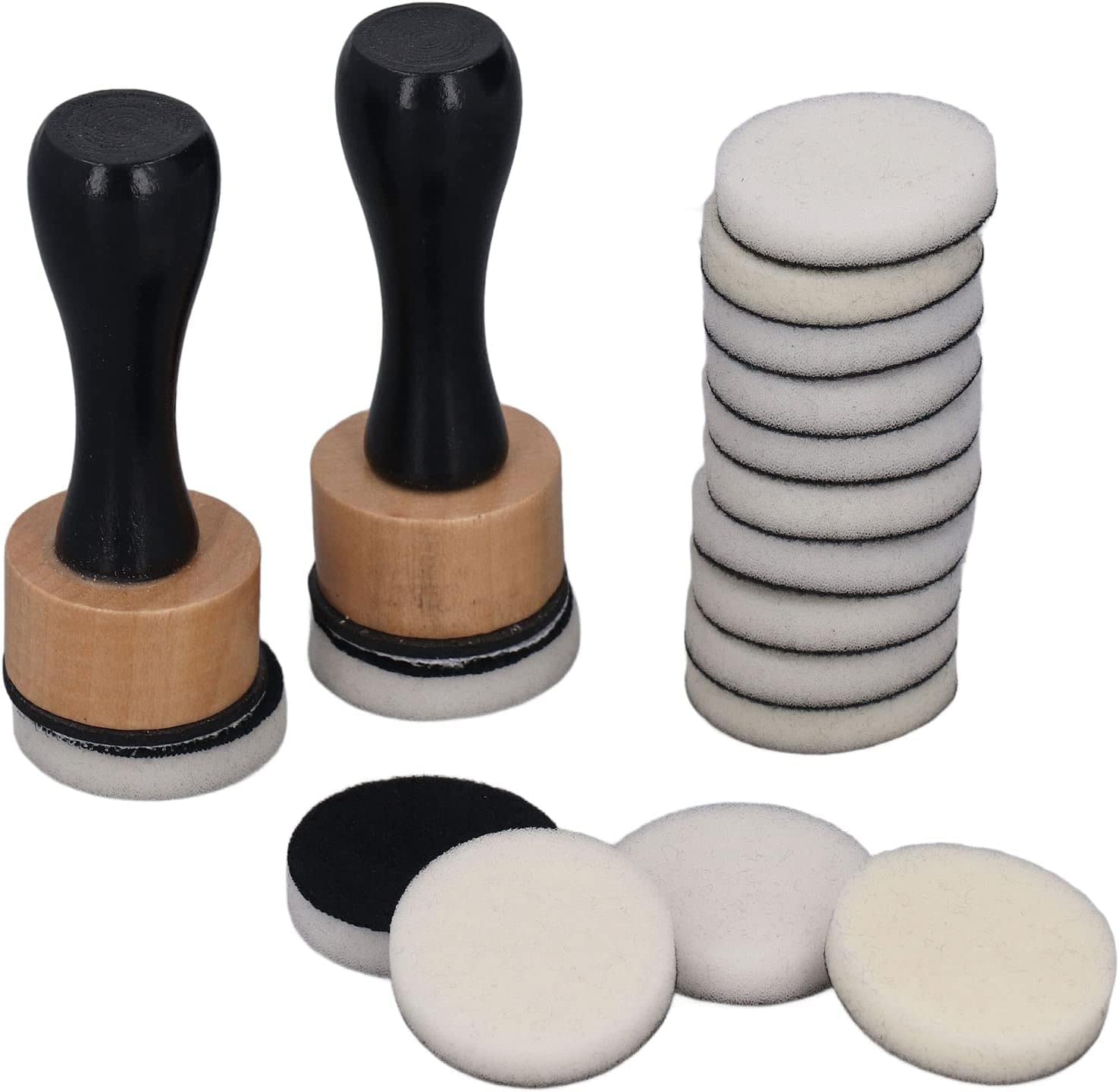 Ink Blending Tool Set, Ink Blending Brushes, Ink Color Blending Tool with 24pcs Replacement Foam Pads for Scrapbooking Crafts Rubber Stamping