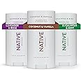 Native Deodorant | Natural Deodorant for Women and Men, Aluminum Free with Baking Soda, Probiotics, Coconut Oil and Shea Butter | Coconut & Vanilla, Lavender & Rose, Eucalyptus & Mint