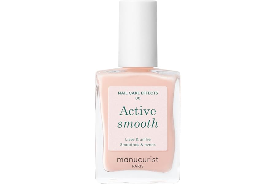 Manucurist Active Smooth 00 Nail Concealer Polish & Care – 2 in 1 Nude Nail Polish : Nail Strengthener and Growth – No Lamp – Ridge Filler for Nails – Natural Rosé Nail Polish
