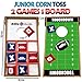 Elite Sportz Mini Cornhole Game - Premium Kids Bean Bag Toss Game, 2 Games on 1 Board - Tic Tac Toe and a Fun Corn Hole Outdoor Toss Game (Football)