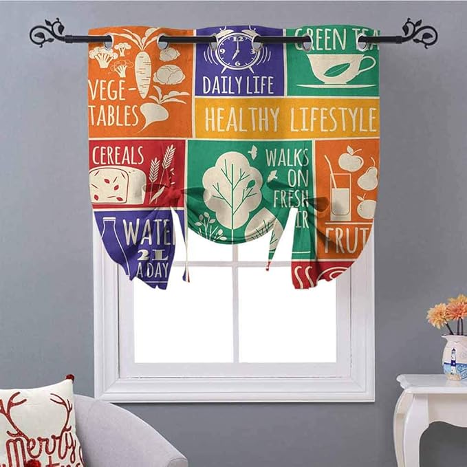 YUAZHOQI - Cortina para atar, diseño de marcos de diferentes colores