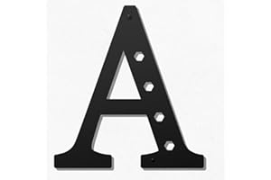 YUNSHANGMO Metal Letters Wall Decor 12 Inch, Hanging Letter Sign Black, Visual 3D Large Alphabet Modern Style Wall Decor for Living Room Bedroom Office Home Wedding Party/Letter A