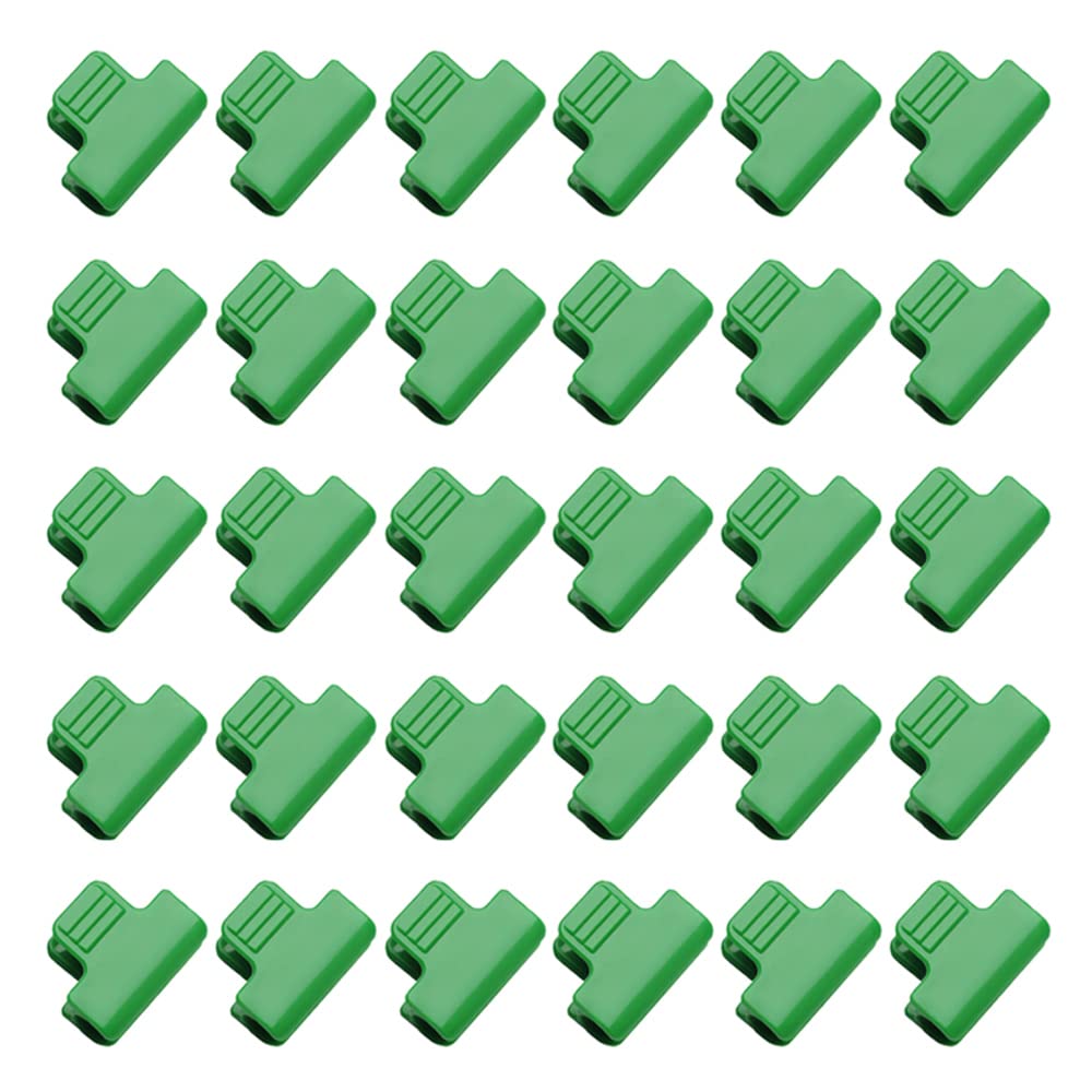 8mm Greenhouse Clamps Plant Clips, Film Row Cover Netting Tunnel Hoop Clip, Garden Hoops Clips, Pack of 30