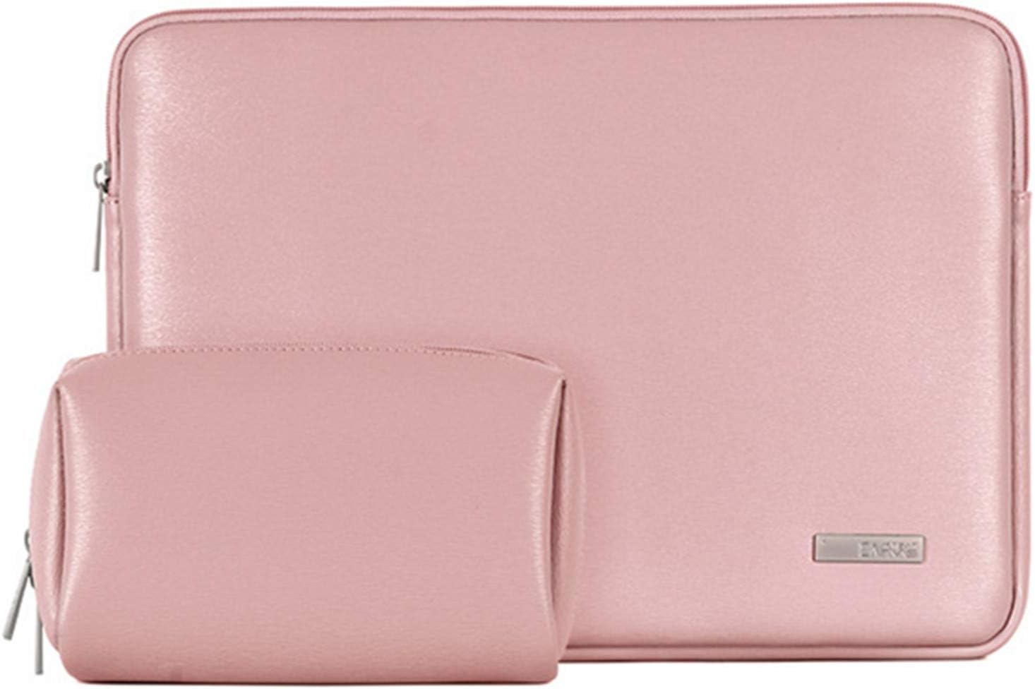 PU Leather Padded Laptop Bag HBLOOMYST 13 14 15 Inch Frosted Protective Notebook Sleeve Computer Case Cover