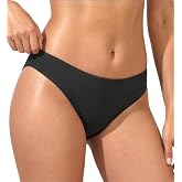 Zmart Women's Full Coverage Bikini Bottom | Mid-rise bikini bottom with full rear coverage in 82% nylon and 18% spandex for comfortable swimming and beachwear
