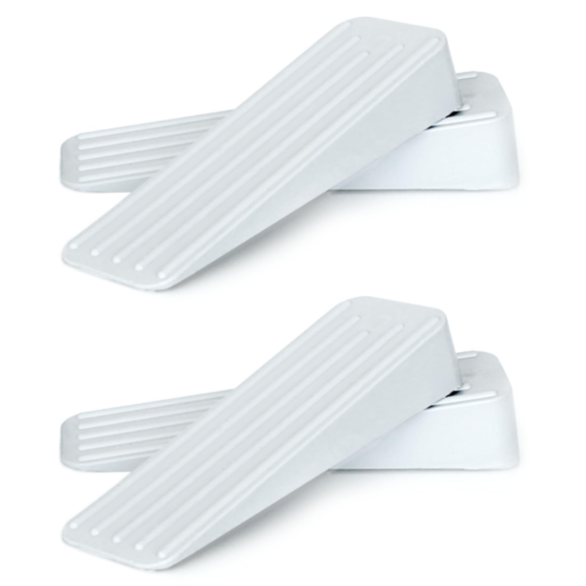 Mario10 Door Wedge Rubber Stoppers Indoor Outdoor Anti-Skid - 4-Pack (White)