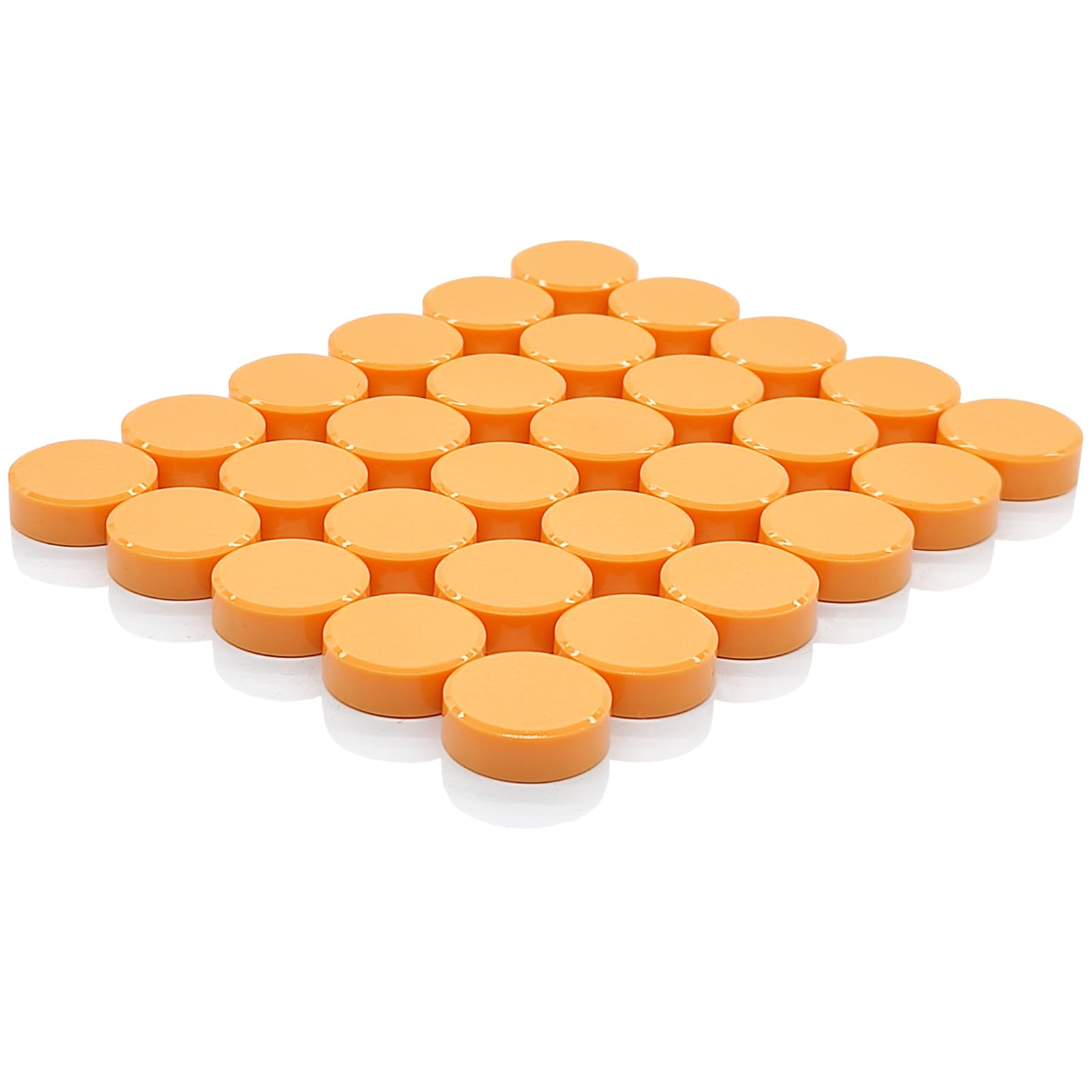 PYJLBX Fridge Magnets – 30 Pack Strong Mini Round Heavy Duty Magnets for Whiteboard, Notice Board, Office & Crafts – Colourful Small Orange Magnets for Adult, Refrigerator, Memo, School, Home,Kitchen