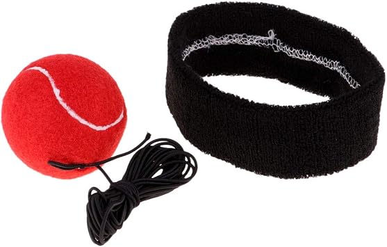 Amazon ボクシングパンチング トレーニング エクササイズ テニスボール ヘッドバンド 赤 Baoblaze サンドバッグ