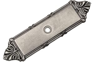 10 Pack - Cosmas 9467WN Weathered Nickel Cabinet Hardware Knob Backplate/Back Plate