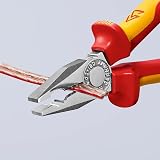 KNIPEX Combination Pliers 180 mm VDE Chrome-Plated Insulated Grips 03 06 180 view 4