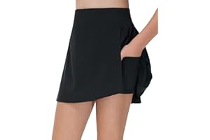 THE GYM PEOPLE Girls' Pleated Tennis Skirts 2 in 1 Kids Athletic Running Golf Skorts with Shorts Pockets