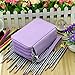 BTSKY PU Leather Colored Pencil Case with Compartments-72 Slots Handy Pencil Bags Large for Watercolor Pencils, Ordinary Pencils (Purple)