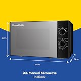 Russell Hobbs 20L 800W Black Solo Microwave, 5 Power Levels, Timer view 2