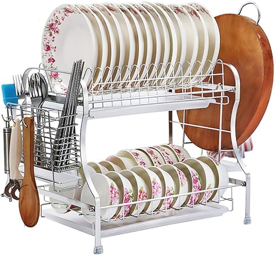 Ybzx Estante para Platos de Acero Inoxidable 304, Estante de Cocina