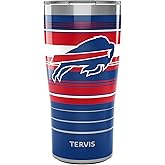 Tervis Traveler NFL Buffalo Bills - Hype Stripes Triple Insulated Tumbler Travel Cup Keeps Drinks Cold & Hot, 20oz, Stainless Steel