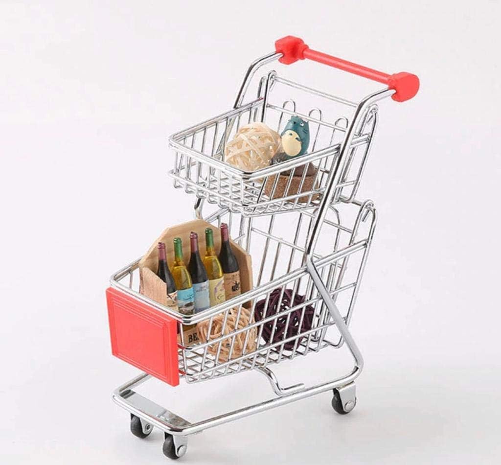 Epique 2 Layer Mini Shopping Trolley Toy with Moving Wheels