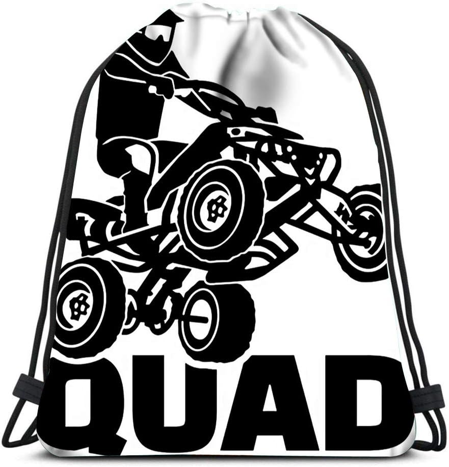 Drawstring Backpack Bags Quad Driver With Word Sports Gym Bag