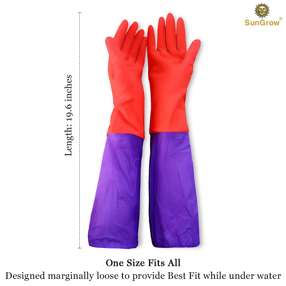 2 Aquarium Water Change Gloves by SunGrow (20\