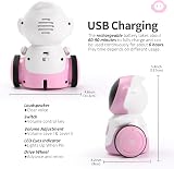 GILOBABY Rechargeable Interactive Robot Toy Pink for Kids 6+ Touch Voice view 7