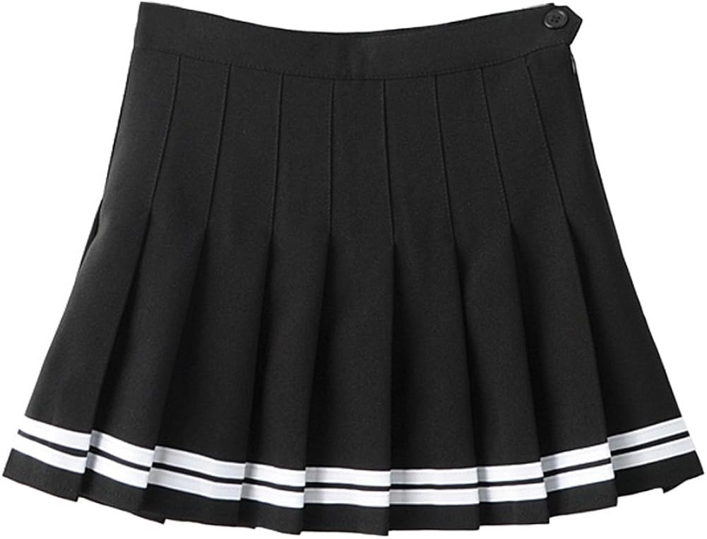 Minuoyi Sports High Waist with Underpants Tennis School Cheerleader Pleated Skirt at  Women’s Clothing store
