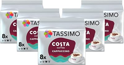 Tassimo Costa Cappuccino Coffee Pods x8 Pack of 5 Total 40 Drinks