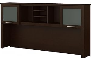 BUSH HOME Bush Furniture Somerset 72W Desk Hutch in Mocha Cherry