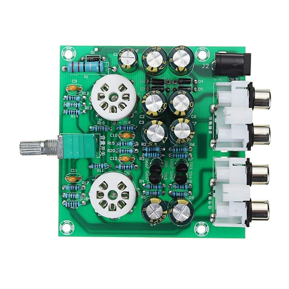 HONYGE L-Ying Can Adjust Output Volume AC 12V 1A 6J1 Preamp Tube PreAmplifier Module Pre-Amp Headpho