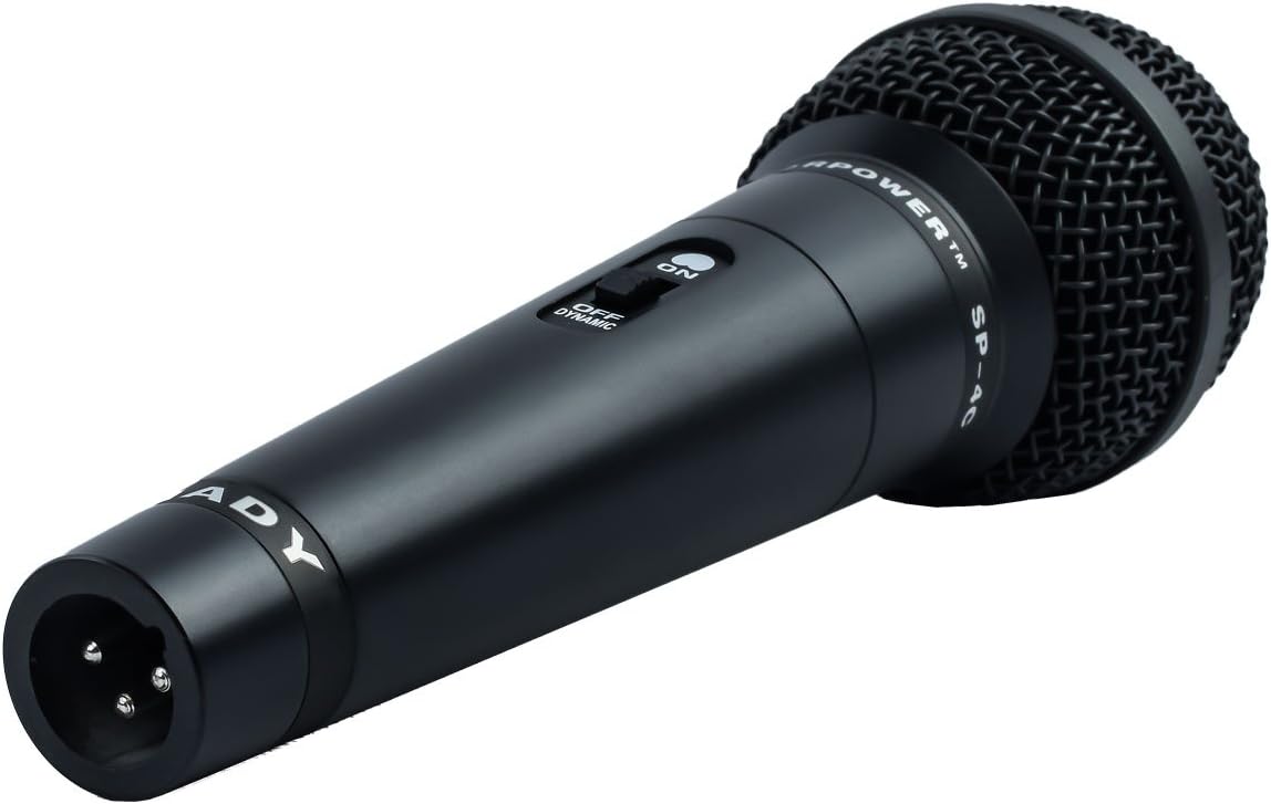 Nady SP-4C Dynamic Neodymium Microphone - Professional vocal microphone for performance, stage, karaoke, public speaking, recording - includes 15' XLR-to-1/4" cable: Musical Instruments