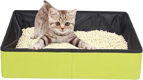 Fushida - Caja de arena portátil plegable para gatos pequeños ...