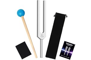 DiDiBirDi 528Hz Tuning Fork,Aluminum Alloy material with Silicone Hammer and Storage Bag,Suitable for Yoga, Meditation,Chakra Balance,Relaxation