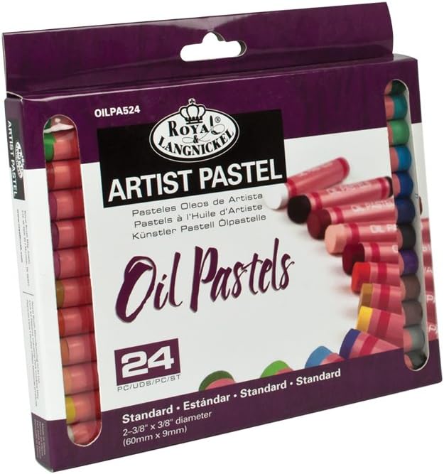 Royal & Langnickel Small Oil Pastels - Assorted Colours (Pack of 24), 24 count (Pack of 1)