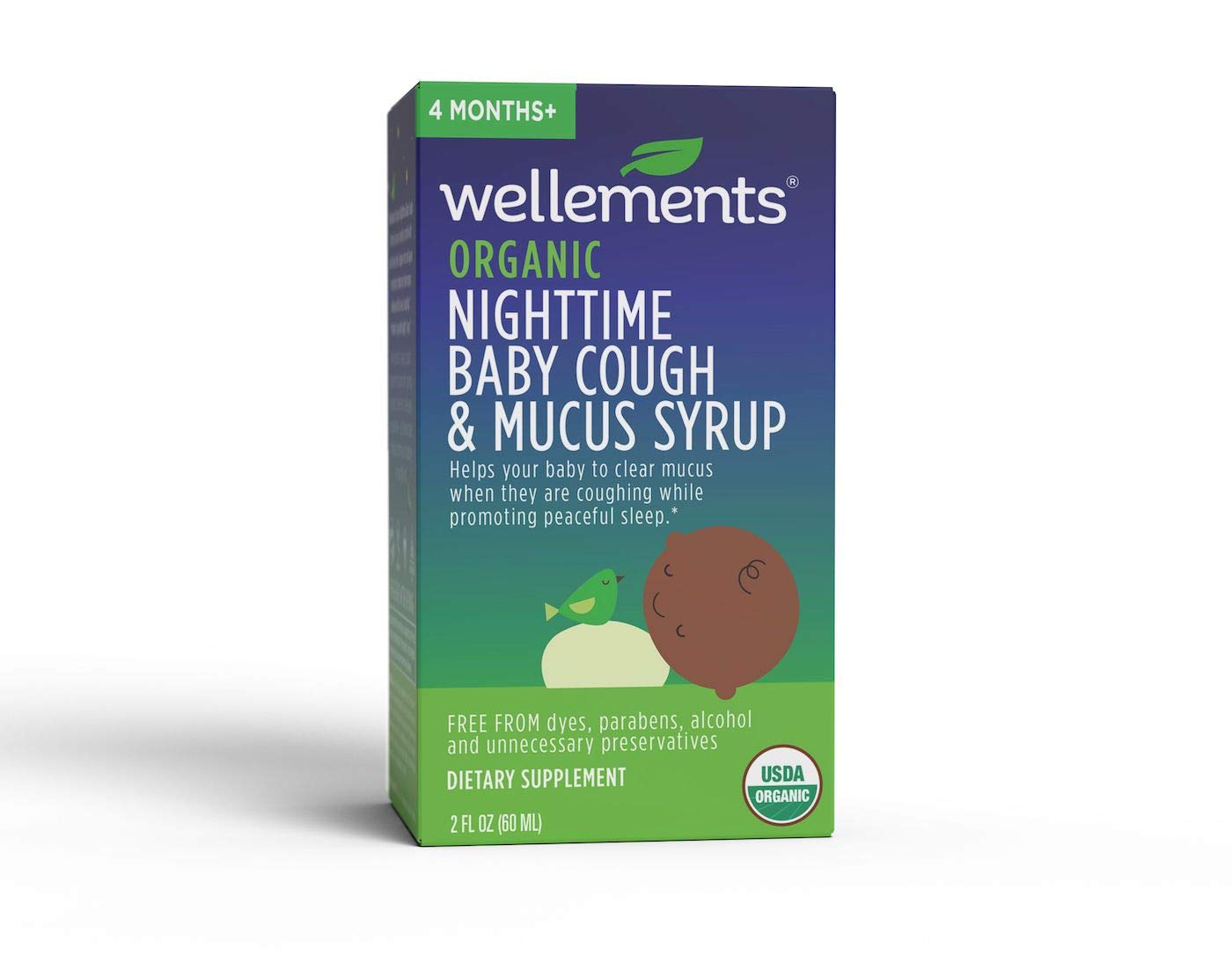 Wellements Organic Baby Cough & Mucus Syrup, 2 Fl Oz