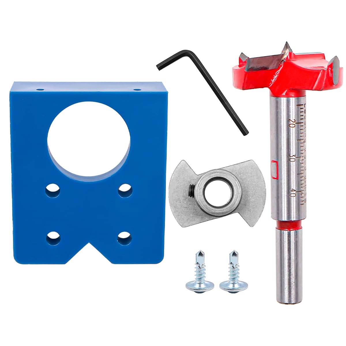 Alnicov 35mm hinges special positioning woodworking cutter wood panel cabinet door woodworking panel drill bit installation aid