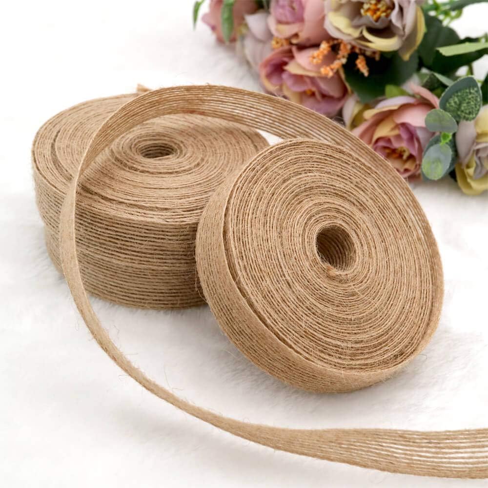 jijAcraft 30M Natural Burlap Ribbon - Image 5