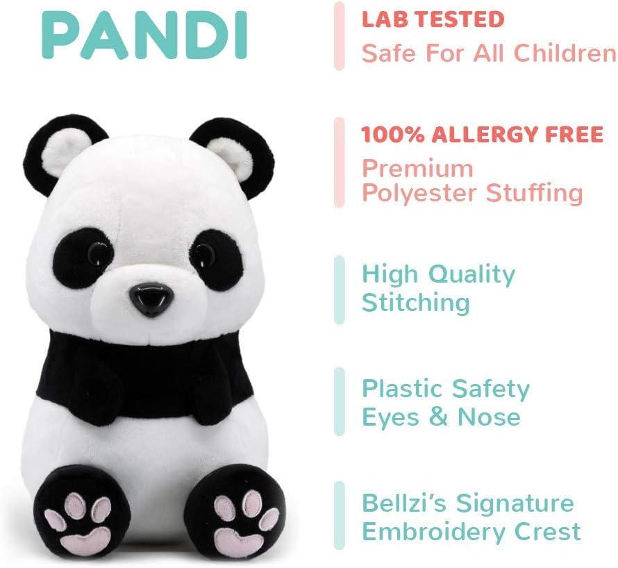 Bellzi Teddy Bear Cute Stuffed Animal Plush Toy - Adorable Soft Brown Grizzly Bear Toy Plushies and Gifts - Perfect Present for Kids, Babies, Toddlers - Teddi: Toys & Games