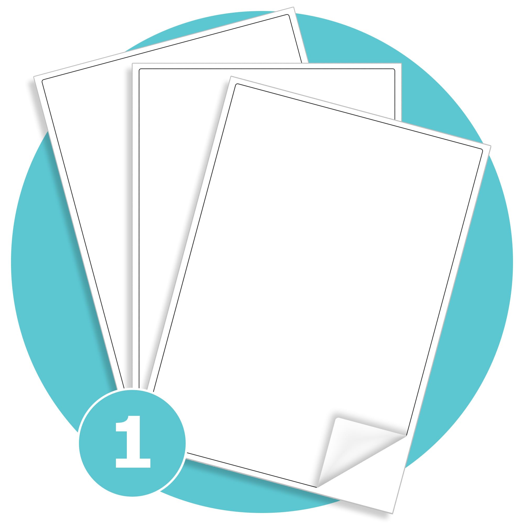 Triplast 50 x Multipurpose A4 Label Sheets - 1 Label per Sheet (200 x 289mm Each) - Easy-Peel White Stickers for Inkjet & Laser Printer - Ideal for Shipping, Addressing, Filing, Crafts & DIY Use